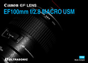 Canon Ultrasonic EF100mm f/2.8 MACRO USM Mode D'emploi