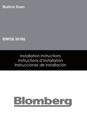 Blomberg BWOS 30100 Instructions D'installation