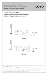 Toto TB960S1 Manuel D'installation Et D'utilisation