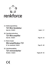 Renkforce T21 Mode D'emploi