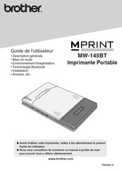 Brother MPRINT MW-145BT Guide De L'utilisateur