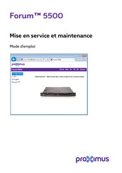 Proximus Forum 5000 Série Mode D'emploi