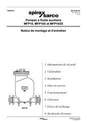 Spirax Sarco MFP14 Notice De Montage Et D'entretien