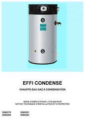 elco EFFI CONDENSE 3080282 Mode D'emploi Pour L'utilisateur