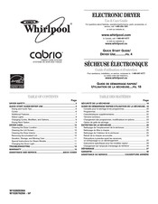 Whirlpool cabrio WED6400SB1 Guide D'utilisation Et D'entretien