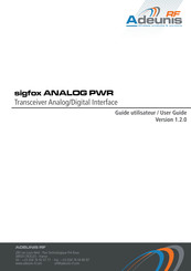 Adeunis RF sigfox ANALOG PWR Guide Utilisateur