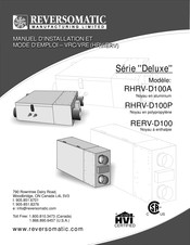Reversomatic Deluxe RHRV-D100P Manuel D'installation Et Mode D'emploi