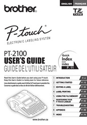 Brother P-touch PT-2100 Guide De L'utilisateur