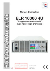 Elektro-Automatik ELR 10200-420 4U Manuel D'utilisation