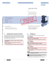 Burkert 6213 EV Manuel D'utilisation