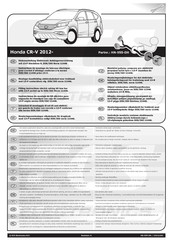 Honda CR-V 2012 Instructions De Montage