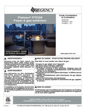 Regency Plateau PTO28CIT-NG1 Guide D'installation Et D'utilisation