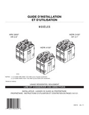 Venmar HEPA 4100 Guide D'installation Et D'utilisation