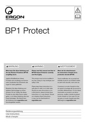 Ergon BP1 Protect Mode D'emploi
