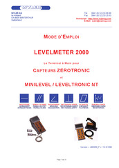 WYLER LEVELMETER 2000 Mode D'emploi