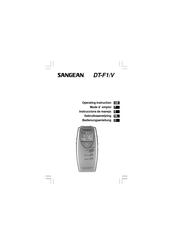 Sangean DT-F1/V Mode D'emploi