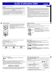 Casio 5365 Guide D'utilisation