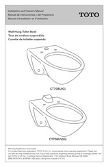 Toto CT708U Manuel D'installation Et D'utilisation