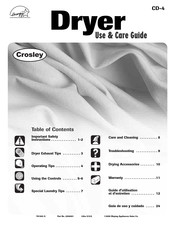 Crosley Crosley CD-4 Guide D'utilisation Et D'entretien