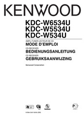 Kenwood KDC-W5534U Mode D'emploi