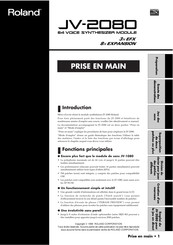 Roland JV-2080 Guide De Prise En Main