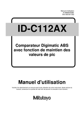 Mitutoyo ID-C112AX Manuel D'utilisation