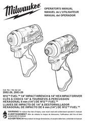 Milwaukee M12 Fuel 2552-20 Manuel De L'utilisateur