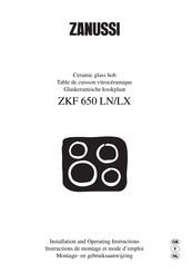 Zanussi ZKF 650 LX Instructions De Montage Et Mode D'emploi