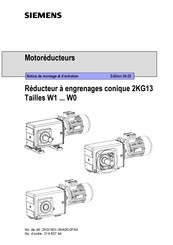 Siemens 2KG13 Notice De Montage Et D'entretien