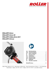Roller Akku-Arco 22 V Notice D'utilisation
