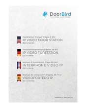 Doorbird D21 Série Manuel D'installation