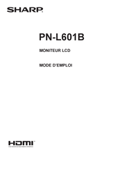 Sharp PN-L601B Mode D'emploi