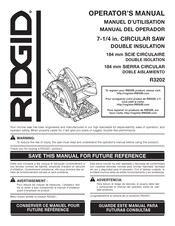 RIDGID R3202 Manuel D'utilisation