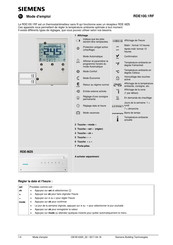 Siemens RDE100.1RF Mode D'emploi