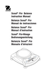 OHAUS Scout Pro SPX6001 Manuel D'instruction