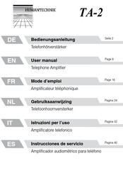 HumanTechnik TA-2 Mode D'emploi