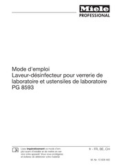 Miele professional PG 8593 Mode D'emploi