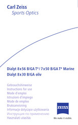 Carl Zeiss Dialyt 7x50 B/GA T Marine Mode D'emploi
