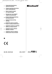 EINHELL RT-SC920 L Mode D'emploi D'origine