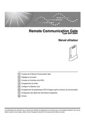 Ricoh Remote Communication Gate BN1 Manuel Utilisateur