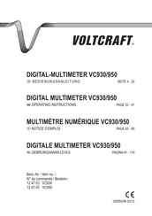 VOLTCRAFT VC930 Notice D'emploi