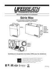 Lifebreath 155MAX Manuel D'installation Et D'utilisation