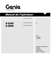 Terex Genie S-3200 Manuel De L'opérateur