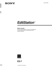 Sony EditStation ES-7 Mode D'emploi