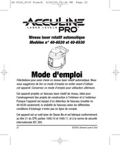 AccuLine PRO 40-6520 Mode D'emploi