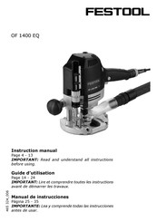 Festool OF 1400 EQ Guide D'utilisation