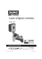 DURO PRO D-KLL 10/1 Instructions D'origine