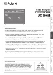 Roland Jazz Chorus JC-40 Mode D'emploi