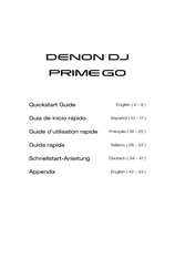 Denon DJ Prime GO Guide D'utilisation Rapide