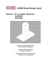 KOBE IS2242SQF Manuel D'installation Et Mode D'emploi